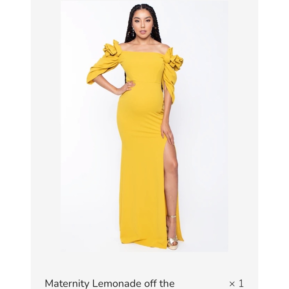Yellow maternity dress
